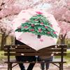 1pc Christmas tree Automatic Open/Close Umbrella Compact Folding Umbrella with 8-Rib Shaft for Women/Men, Portable Travel Umbrella,1236S