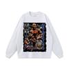 Übergroßes Streetwear Langarm-T-Shirt Herren Damen - Gewaschene Baumwolle Grafikdruck Lockerer Sitz Hip Hop Stil