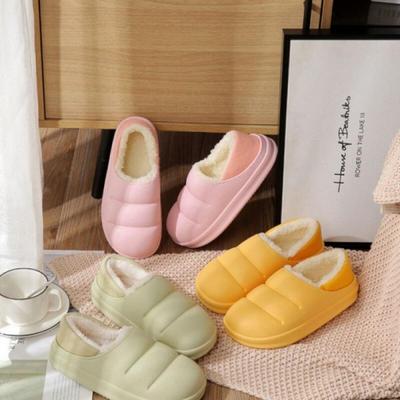 Bread Fur Slippers Back Band Winter Warm Fur Slippers