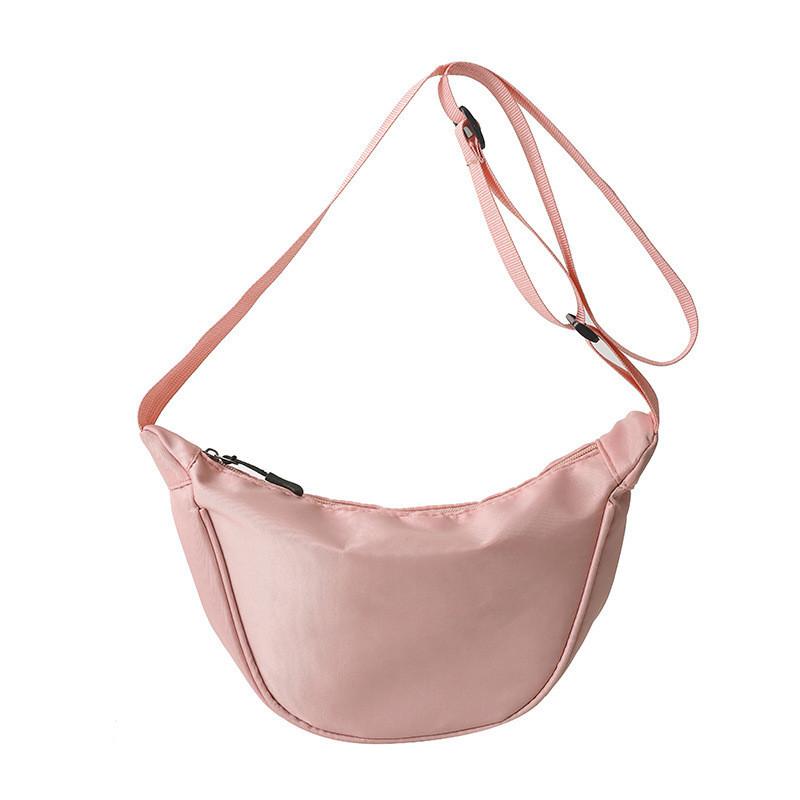 Fresh And Sweet Style Nylon Crossbody Bag Women's 2024 New Dumpling Bag Casual Large Shoulder Bag Underarm Simple Single-shoulder Cloth Bag