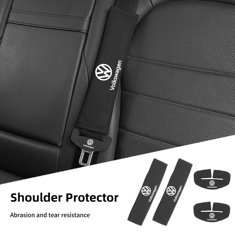 Cup Holders Car Seat Belt Protector Cover Safety Belt Shoulder Pad Accessories For Volkswagen VW Golf 4 6 7 GTI Tiguan Passat B5