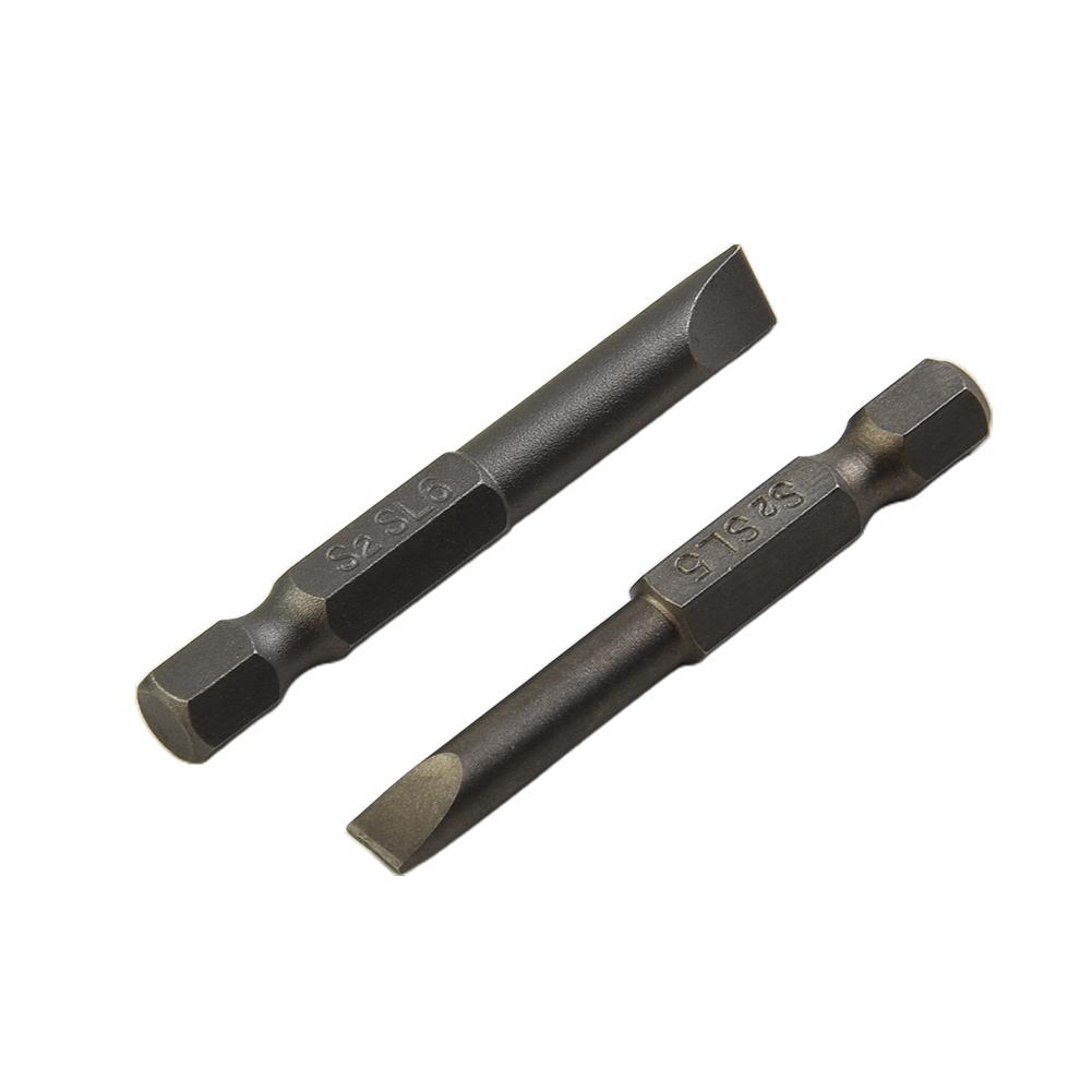 Slotted Tip Screwdriver Bit Magnetic Screwdrivers Bits Silver Slotted Tip
