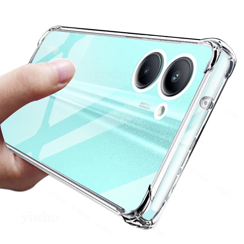 Shockproof Clear Case for Realme C33 2023 RMX3627 Soft Silicone Transparent Back Covers for Realme C 33 Phone Protective Camera