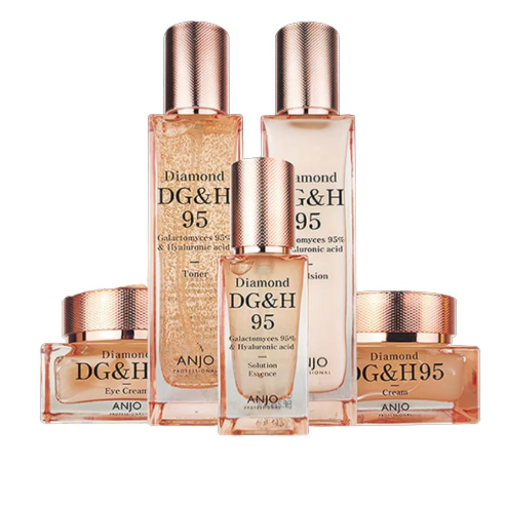 

ANJO / Набор Diamond DG & H 95 для ухода за кожей 7 шт. / Полное решение и Омоложение / Сделано в Корее