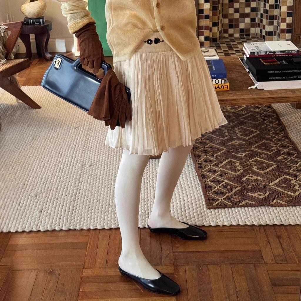 2025 summer new P home high sense niche square head Muller cool slippers women wear flat bottom bag head half slippers