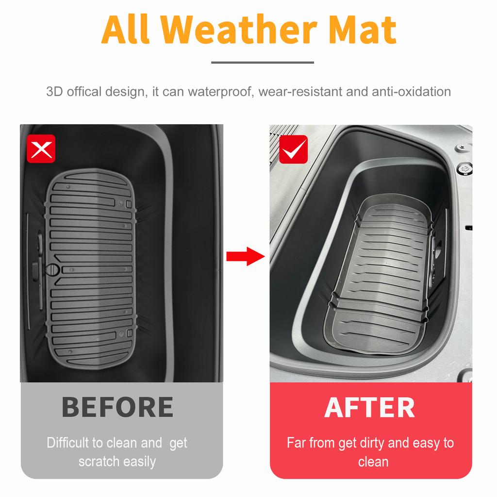 for 2025 2026 Tesla Model Y Juniper Front Trunk Mat Partition Board TPE Frunk Mads Protector Pad Organizer Storage Box Accessory