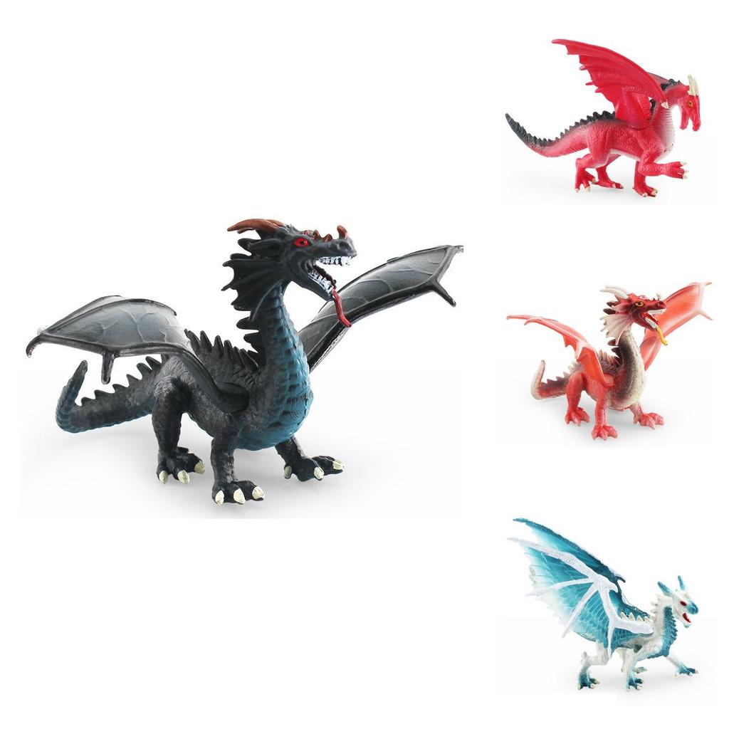 Colorful Pvc Dragon Creations Western Mythology Ice Dragon Fire Eagle Steel Dragon Tabletop Decor