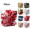 Xmas Ball Christmas Tree Ball 65pcs/set Gold Blue Red White