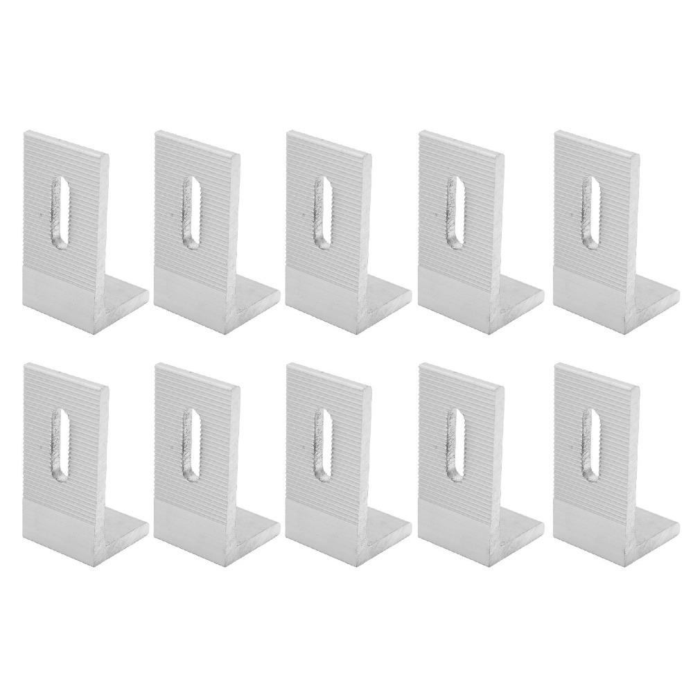 10pcs Weather Proof L Foot Solar Mount Photovoltaic Mounting Bracket Solar Panel Installation