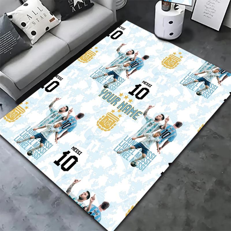 Messi Custom Name Carpet Rug For Living Room Bedroom Home Sofa Decoration Kids Play Nonslip Floor Mat