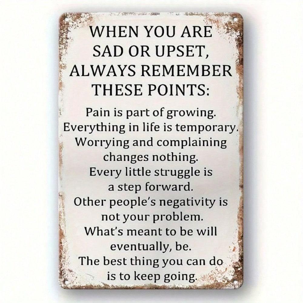 Vintage Metal Tin Sign Wall Art Rustic Motivational Quote Plaque Home Bar Cafe Decor 20x30