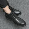 Sale 38-47 Mens Ankle Boots Genuine Calf Leather Double Buckles Monk Strap Basic Shoes Men Cowboy  Motorcycle Boots