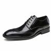 Brogue Oxford Shoes Mens Genuine Leather Business Formal Derby Pointed Toe Lace Up Dress Shoes