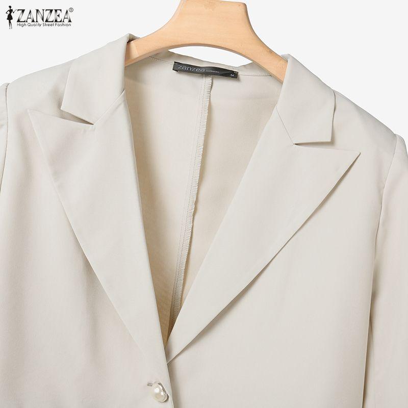 ZANZEA Women Long Sleeve Blazer and Long Skirts Casual Two Piece Suit Sets