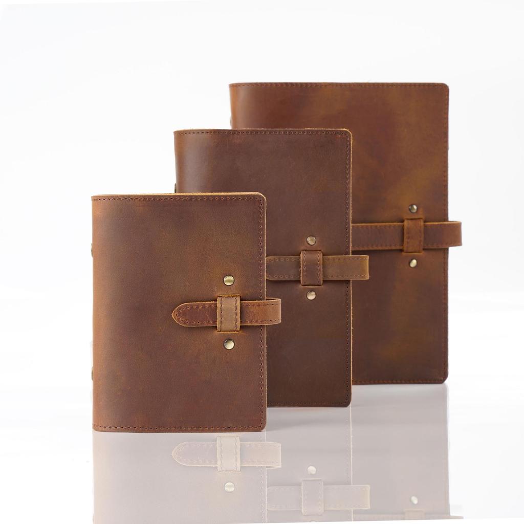 A5/A6 Vintage Cowhide Zippered Planner and Notebook Binder