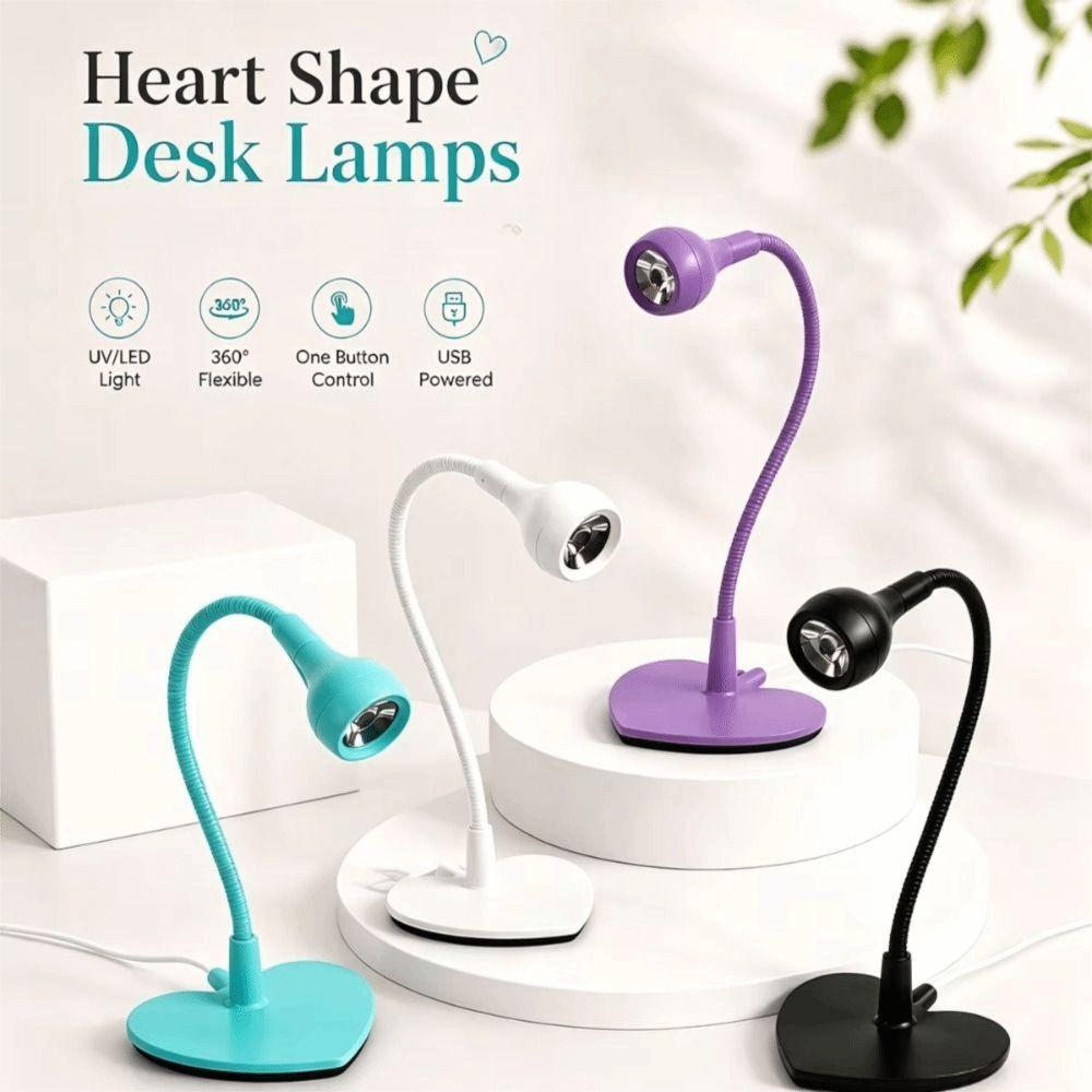 USB Plug In Desktop Nail Light 360 Degree Adjustable Nail Drying Lamp UV LED Nail Lamp Home Use