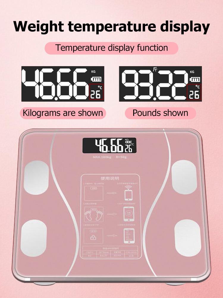 Inteligentní elektronická váha, váha, váha tělesného tuku, malá lidská váha pro domácnost