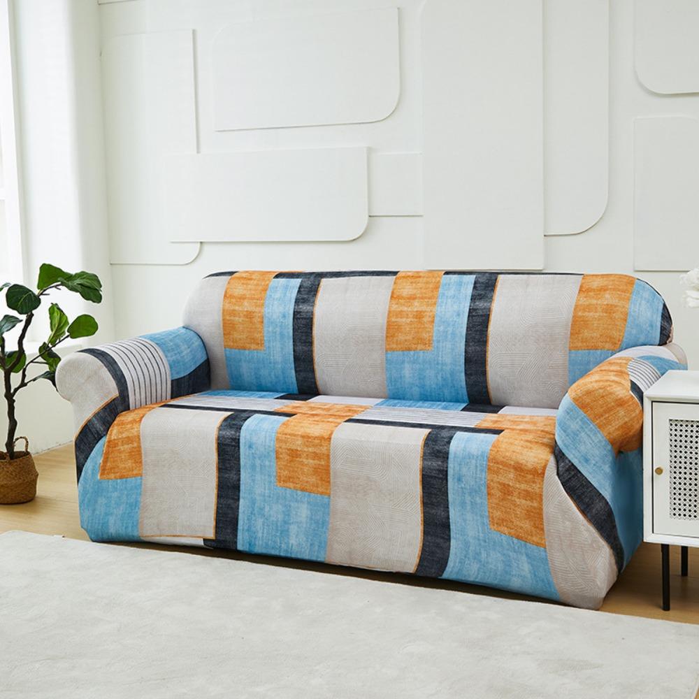 Stretch Sofaschutz Vollbezug Rutschfest mit Kissenbezug für Vintage Sessel Elastischer Couchbezug