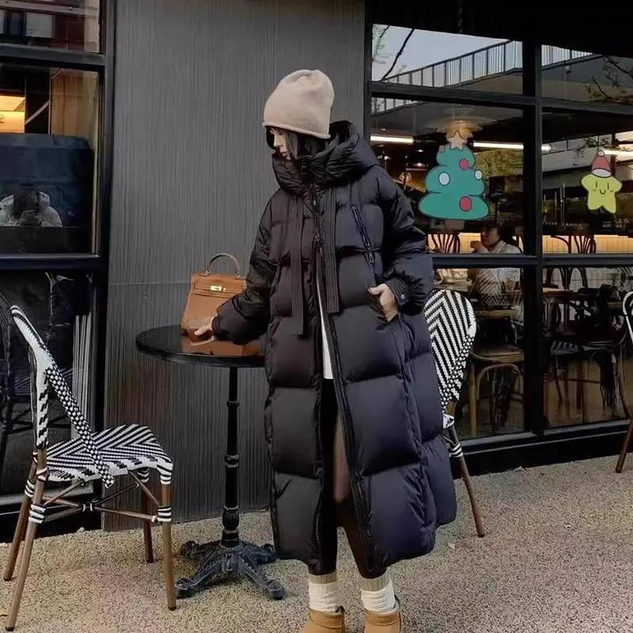 New Cotton Jacket Women's Mid-Length Korean Style Loose Thick Warm Cotton Coat Outerwear