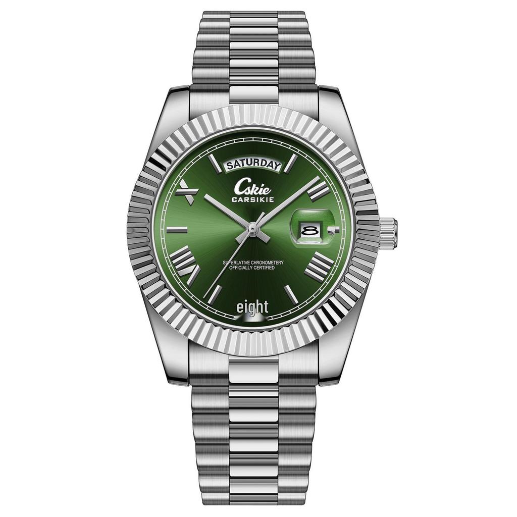 Swiss Brand Ultra-Thin Men's Steel Band Business Watch - High-End Waterproof Design