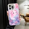Capa de Celular à Prova de Choque Fofa de Desenho Animado de Axolote para iPhone 18 17 Air 16 16E 15 Pro Max 14 Plus 13 Mini 12 Capa Traseira Anti-Queda Fundas