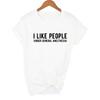 I Like People Under General Anesthesia Letters Print Women T Shirt Casual O Neck Shirts Medical