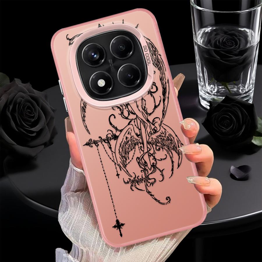 Gothic Style Angel Cross Phone Cover Case for Xiaomi Redmi Note 14 A1 11 Pro 13C 10 A2 Note 13 12 Pro Plus 12 12C 14C