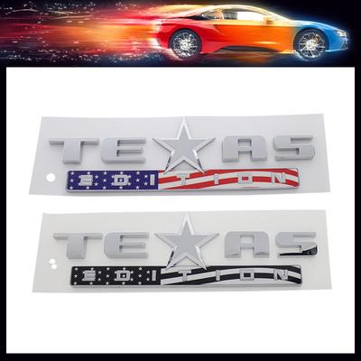 3D Premium TEXAS EDITION Buchstaben US-Flaggen-Stil für Auto Motorhaube Kotflügel Kofferraum Heckaufkleber Emblem Abzeichen Aufkleber