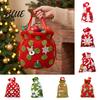 Holiday Drawstring Bags Christmas Plush Gift Bag with Drawstring, Soft Santa Sack for Candy Decorative Home Atmosphere Apples Presents, Reusable