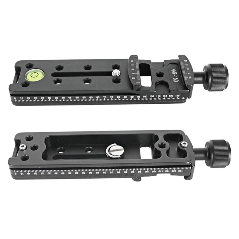 NNR150/NNR150S Camera Clamp Lens Quick Release Long Plate Clamp Mount Clip with Built-in High Contrast Bubble Level