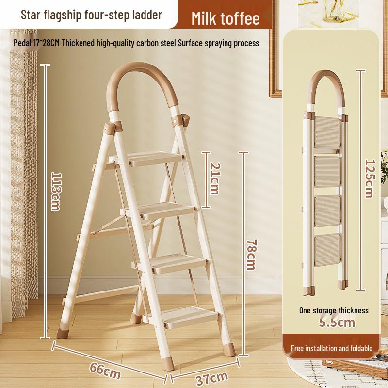 Πολυλειτουργική Τηλεσκοπική Σκάλα Α-Πλαισίου Διπλής Χρήσης από Ανθρακούχο Χάλυβα & Πτυσσόμενη Κρεμάστρα Ρούχων Εσωτερικού Χώρου