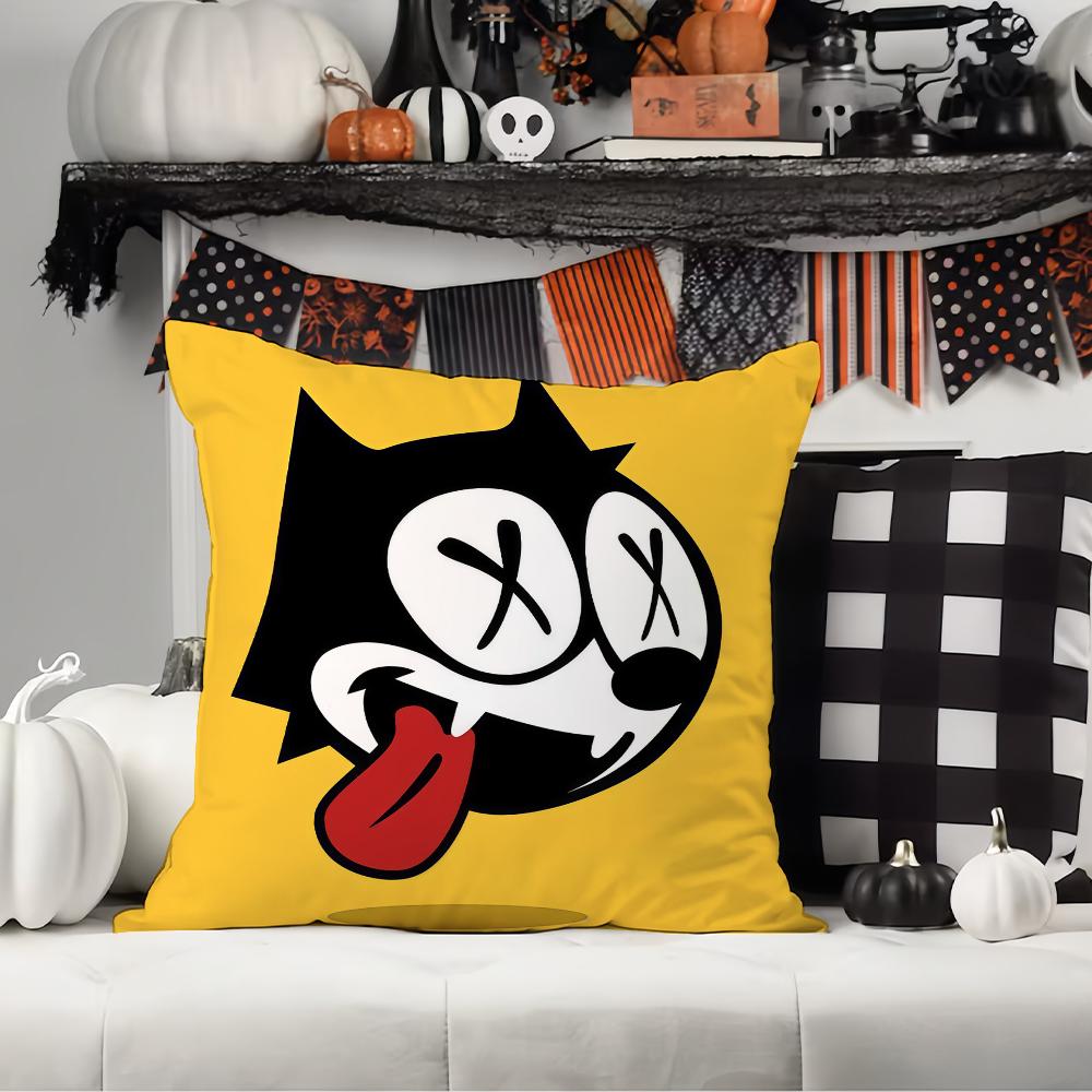Cartoon Cute F-Felix The C-Cat Pillow Case Office Cushions Suitable For Sofa Car Bedroom Decorative Cushion Cover