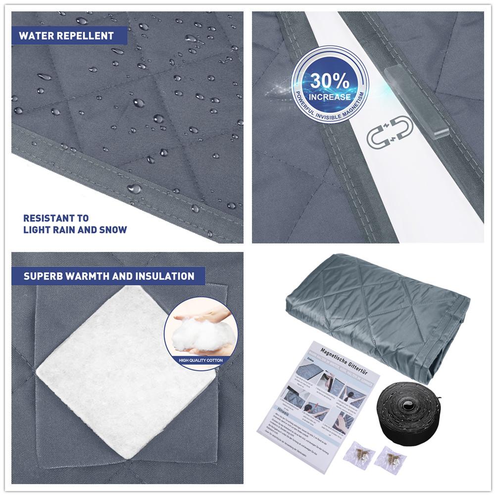 Magnetic Thermal Insulated Door Curtain Thickened Cover For Winter Bedroom Living Rooms/Patio/Sliding Glass Doors Curtains