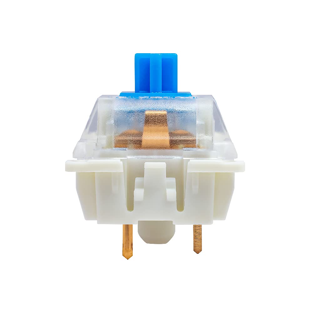 Gateron Blue Mechanical Key Switches (Blue Switches) - Pack of 20 (20 Pieces)  Tactile Switches  3-Pin  DIY Replaceable Switches for Mechanical