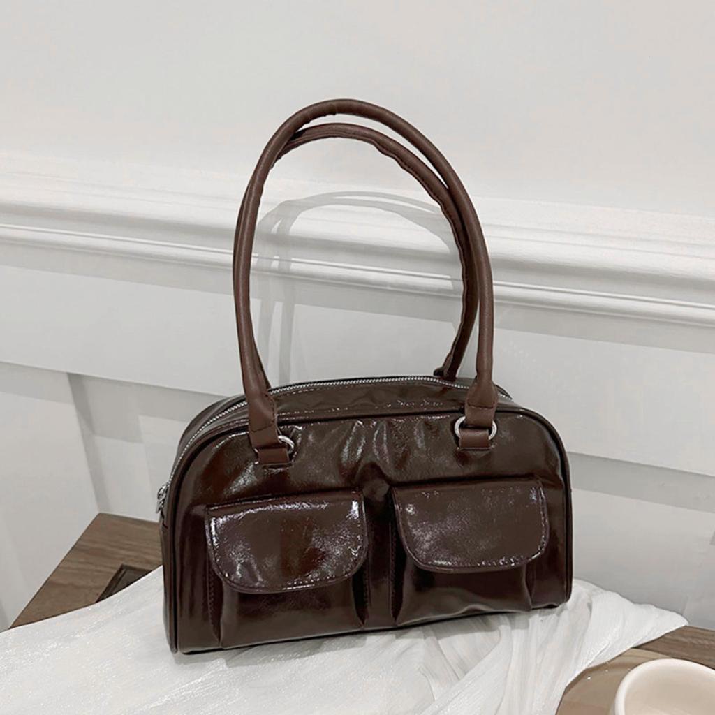 Women's Casual Shoulder Bag with Smooth Surface Shopping Casual Bag for Ceremony and Other Holidays