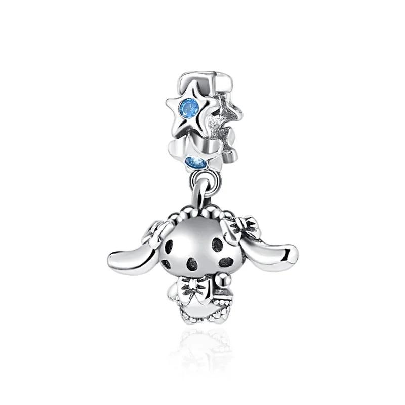 925 Silver,Cartoon Cute Cat,Dog Bead Pendant,Suitable for Original Bracelet DIY Accessories,Exquisite Jewelry