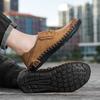 Fashion Handmade Leather Casual Shoes for Men Lace Up Comfortable Soft Men Loafers Moccasins Driving Shoe Big Size 47 48