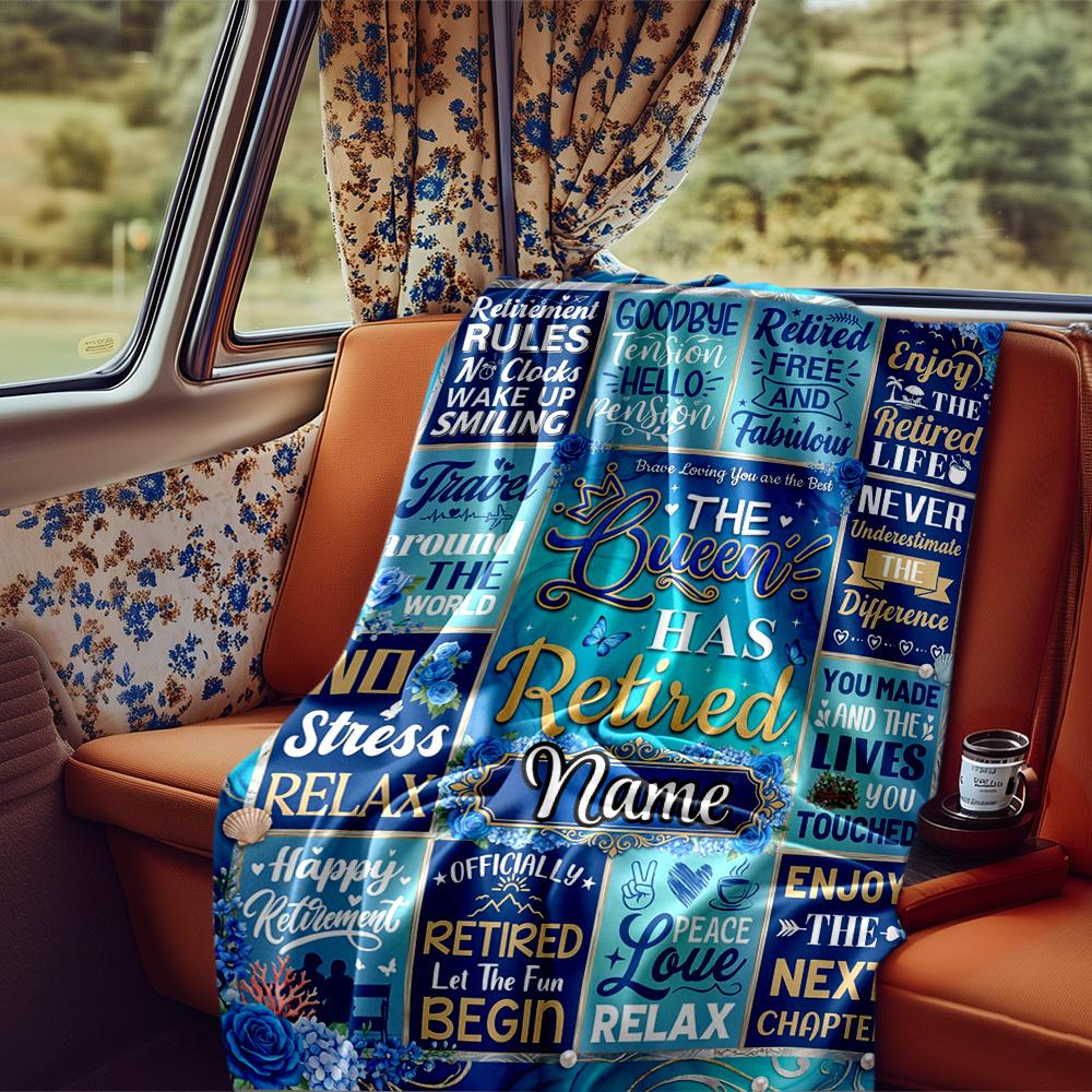 Retirement Celebration Quotes Blanket Durable Comfort For Sofa Couch Office Bed Picnics Ideal For All Seasons Stylish Decor Perfect Gift For Relatives