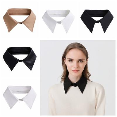 Koreanischer Stil PU-Leder Falscher Kragen Quadratischer Pullover Falscher Kragen Exquisite Hals-Schulter-Wickel Herren