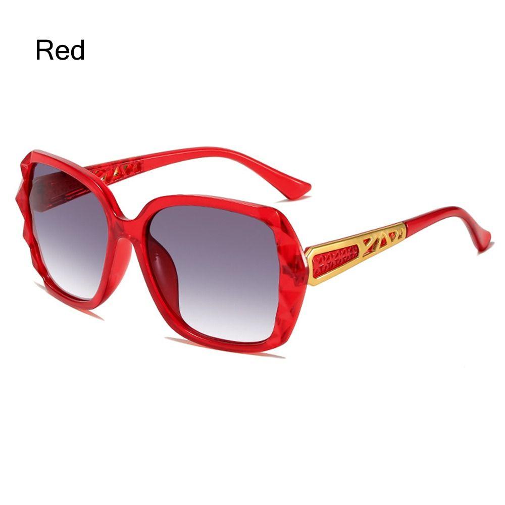 Metal Hollow Carved Design Temples Oversized Sunglasses Beach/Travel/Streetwear Classic Fashion Gray Lens Sun Glasses