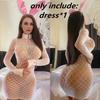 Super Sexy Backless Dress Fishing Net Mesh See Through Hollow Skirt Female Erotic Costume Fishnet Mini Short Skirt Sex Clothes