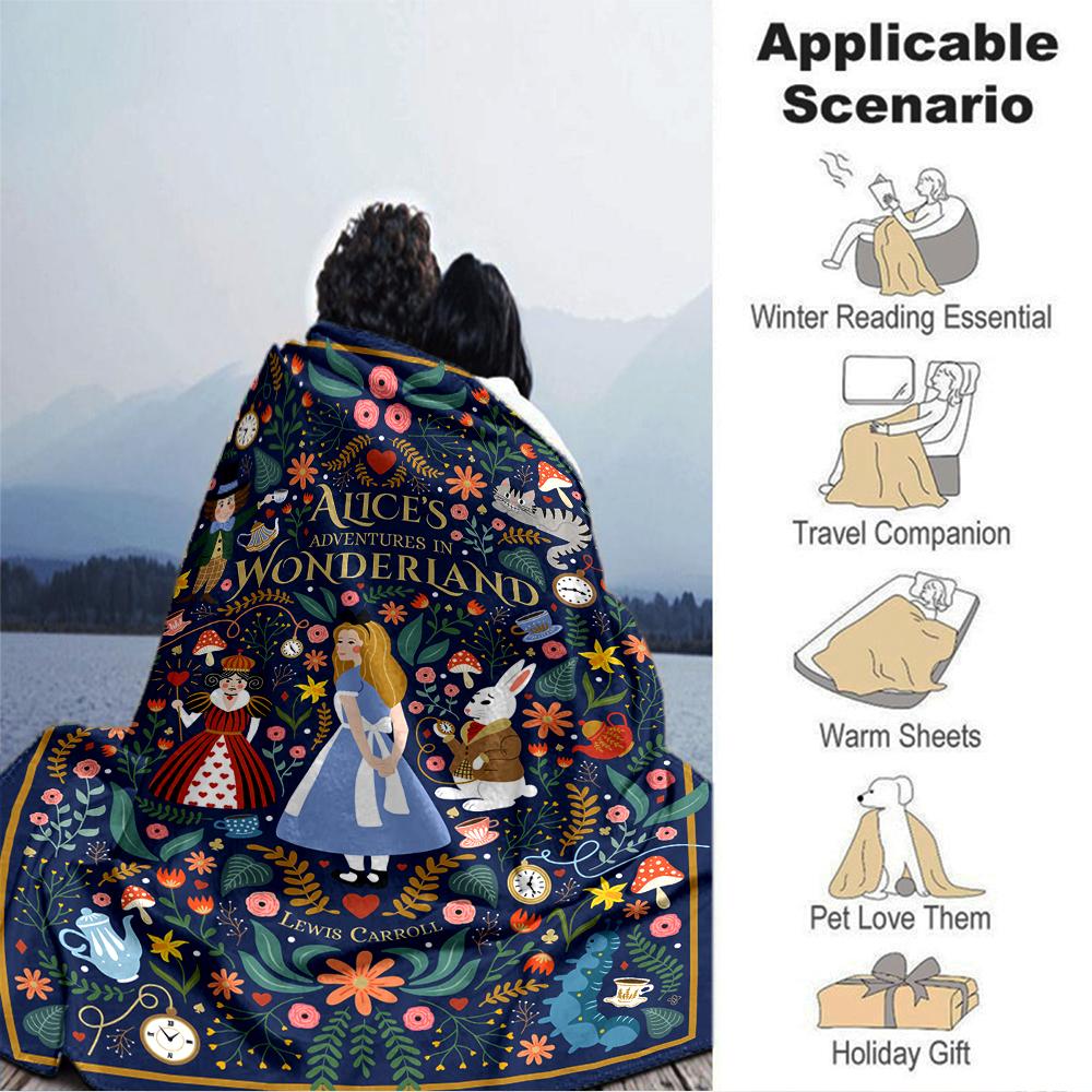 Alice'S Fantasy Journey Blanket Soft Throw Blanket For Home Bedroom Bed Sofa Travel Office Solid Christmas Blanket