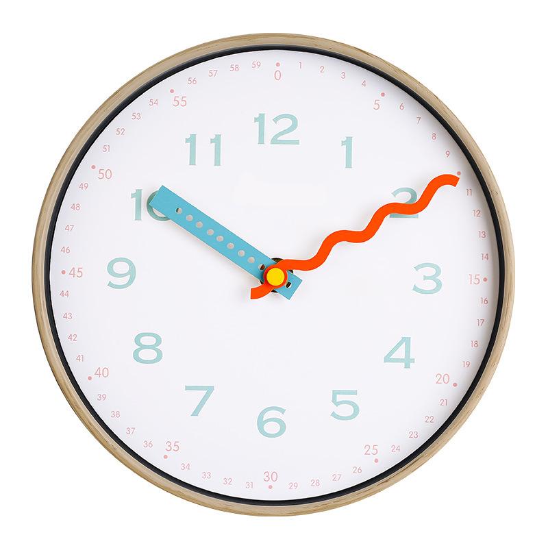 10 cm, approximately 8 inches, antique wood grain Nordic style minimalist wall clock, wall clock, suitable for living room and study