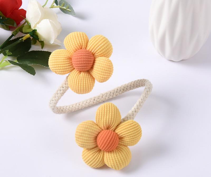 Cute Flower Twist Curtain Tiebacks, Colorful Kids' Room Decor, Punch-Free Adjustable Soft Furnishings Accessories.