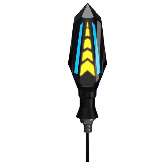 12V LED Turn Signal Light for Motorcycle Heavy Motor Scooter ATV with Two Sides Flowing Lamp for Motorcycle Lighting System
