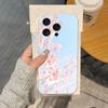Pink Sakura Phone Case For IPhone 17 16 15 14 Plus 13 12 11 Pro Max Phone Back Cover Transparent Shockproof Cover