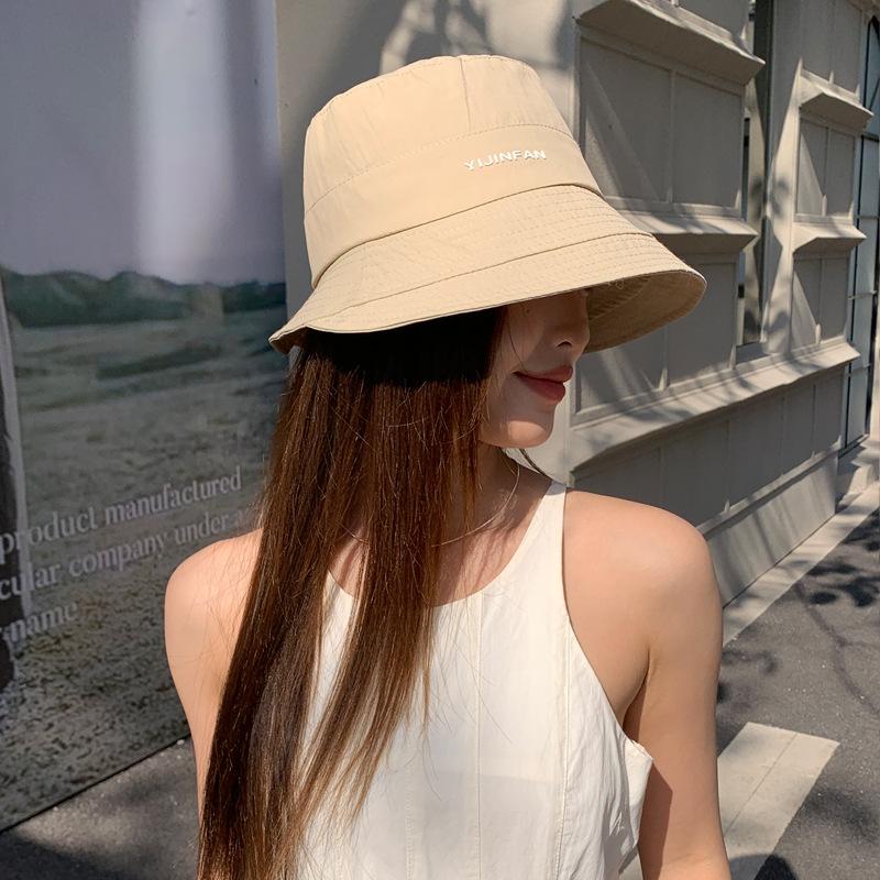 Spring new hat women's fashion versatile bucket hat summer outdoor sunscreen hat shading face small sun hat