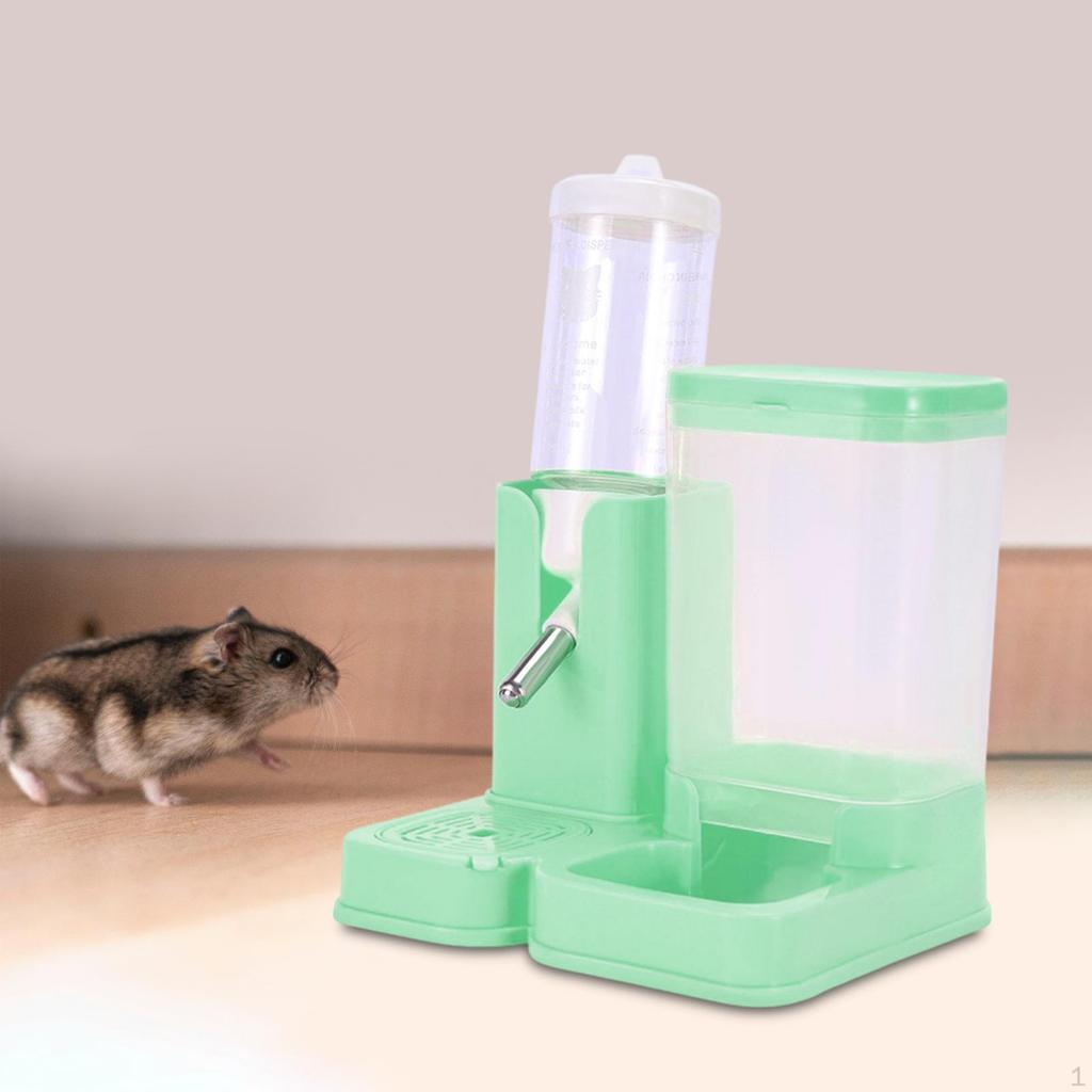 Hamster Water Bottle 2 In 1 with Food Container Leekproof Small Pet Supplies for Gerbils