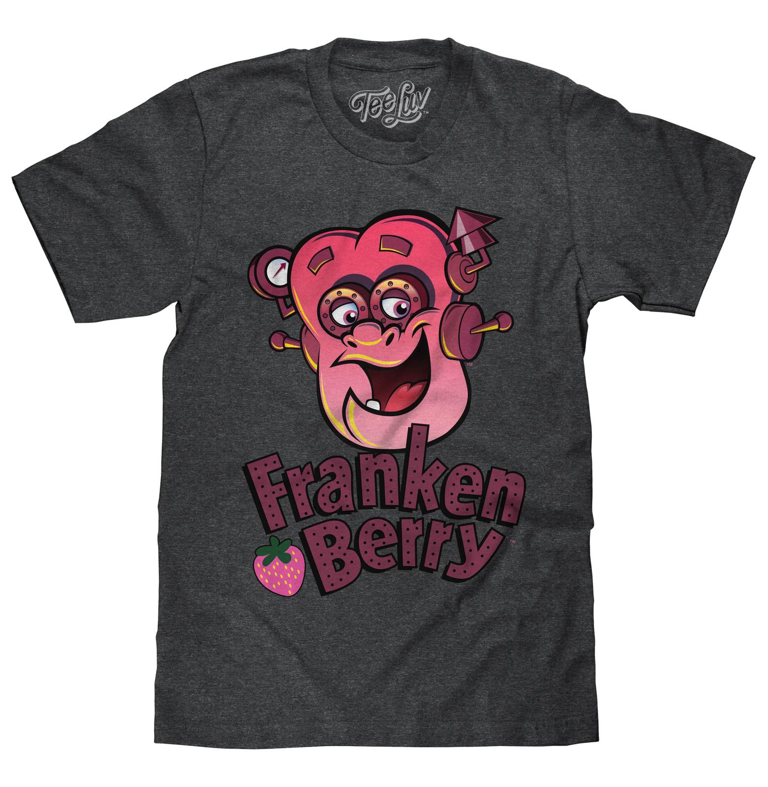 Franken Berry Mens T Shirt Charcoal Gray S
