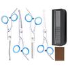 Professional 7 Inch 4CR Stainless Steel Pet Hair Shears 7Pcs/set Scissors Set for Pet Dog Grooming